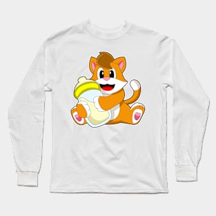 Cat Baby bottle Milk Long Sleeve T-Shirt